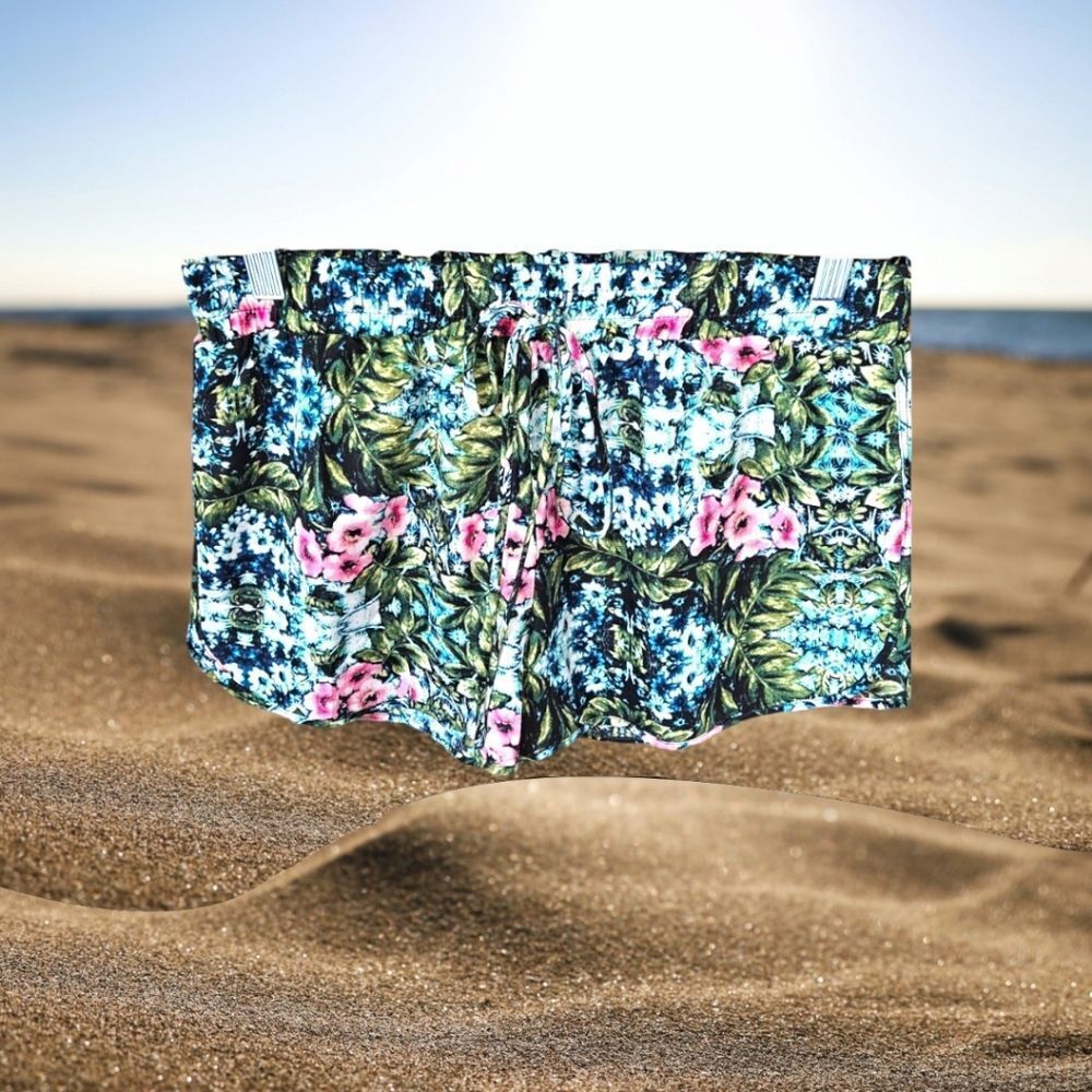 FOREVER21 New Bright Multi- color Floral draw String Shorts